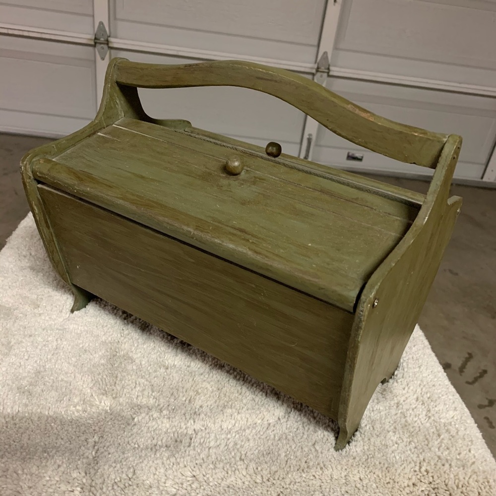 Antique wooden carrier/box